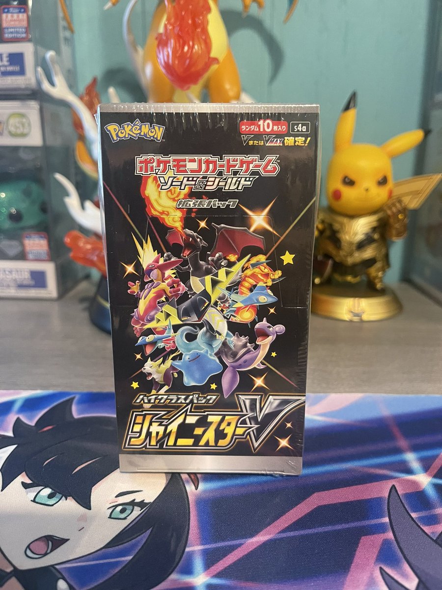 CaughtemallM's tweet photo. Alright, let’s start the year off right. First giveaway of the year is a booster box of Shiny Star V.  For your chance to find Charizard or Marnie:

Follow ✅
Like &amp; Retweet ✅
Tag 2 Pokémon fans to give them a chance ✅

Winner will be drawn randomly Sunday, 1/9 

Good Luck! https://t.co/UAnB54rSoC