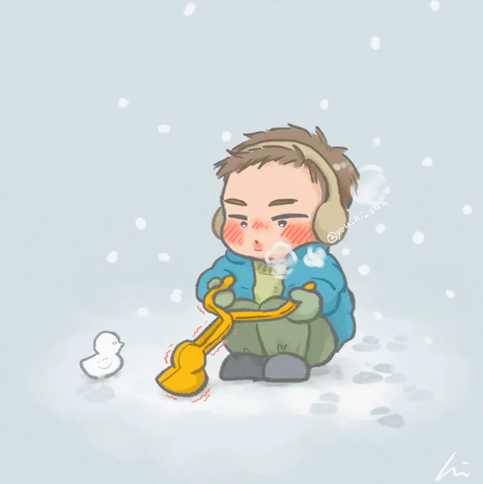 #BTS #btsfanart #RM #JIMIN 
❄️❄️❄️🐨⛄️🐥❄️❄️❄️
🐥「안녕!」
🐨「!?」 