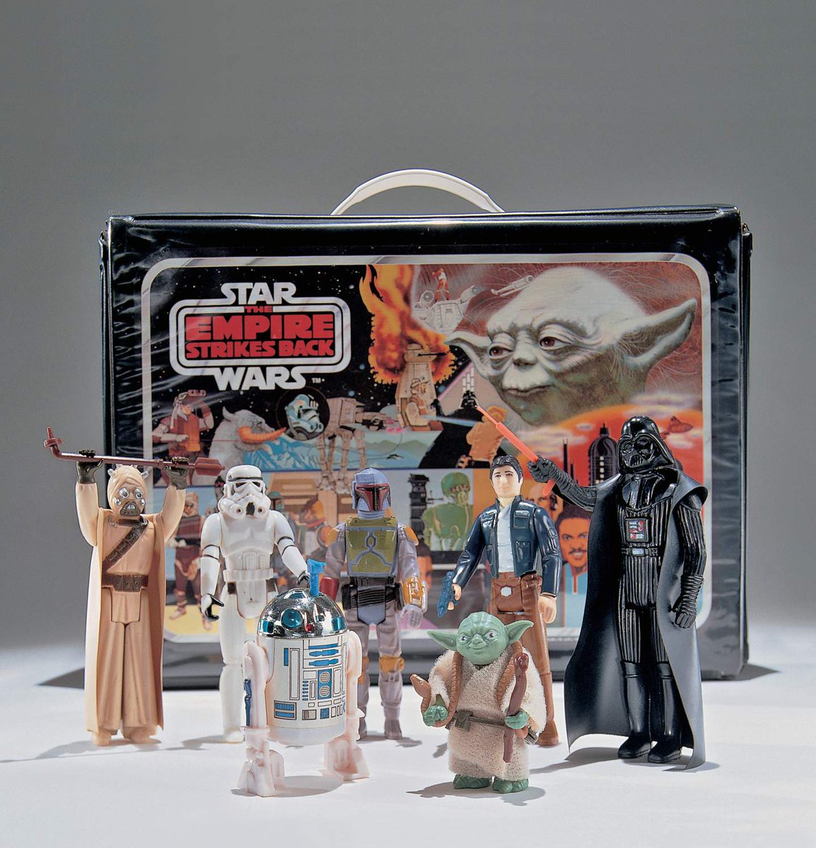 A set of Star Wars action figures