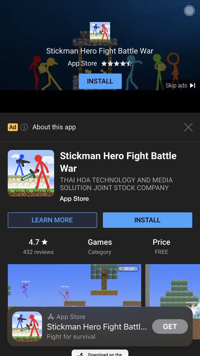 Storm31Xela's tweet photo. Uh, @alanthebecker I was watching a video on YouTube then I got this ad with your animation. Idk if you know of this but it’s obviously wrong because of False Advertising and of course trying to use your animation for promotion. https://t.co/T6SAnZs9Nt