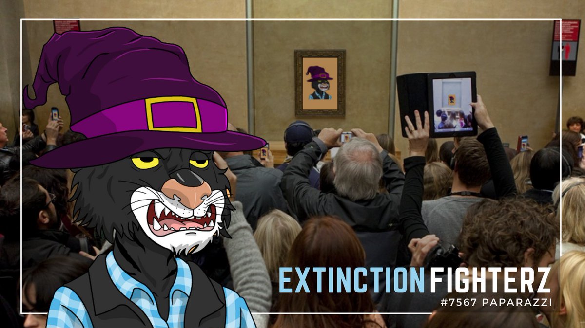 flashmcintosh's tweet photo. #7567 is the center of attention at The Louvre tonight. Worth checking more of these cool tigers out over at @xtinctionFight https://t.co/EYxppQtq9S