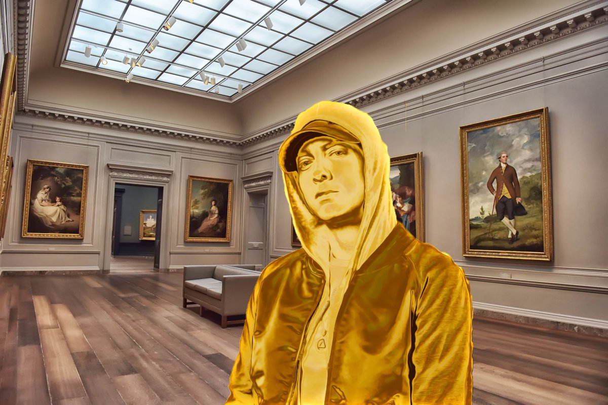 How is new year going? 2nd Golden Celeb of 2022 is Golden Eminem  is on <a href="/opensea/">OpenSea</a> for 0.01 ETH, check it out! opensea.io/assets/matic/0… #nftart #NFTs #NFTshilling