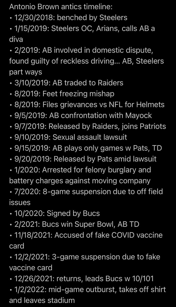 Wonderdogsports's tweet photo. Antonio Brown, just stay gone. This is ridiculous. https://t.co/S38KVRCx0V