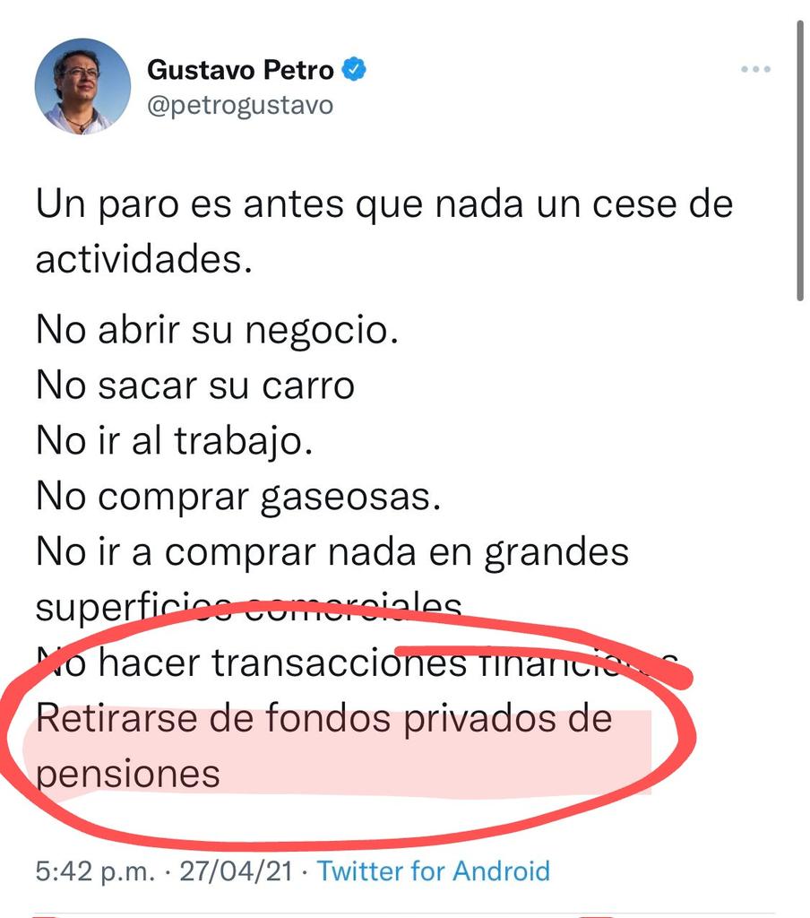 javiernovoa1's tweet photo. @ColResistiendo @Karina52201055 @petrogustavo Buenas noches, un sujeto que le miente a los Colombianos pidiéndoles que se retiren de los fondos privados de pensiones, estando en uno y ratificado con la declaración de renta que publicó no es digno de ser presidente.
Tan útil como #UnCeroALaIzquierda
#NoMasPetro
#MajorLOSER https://t.co/lGj4px5sqA
