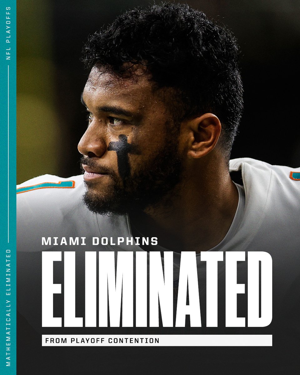 SportsCenter's tweet photo. The Browns, Dolphins and Broncos have all been eliminated from playoff contention. https://t.co/0jiTxfH7Wa