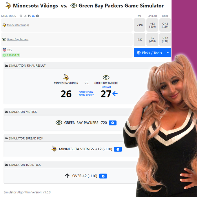 Hey guys make sure you check out the CapperTek Trend Finder and Game Simulator for the Vikings at Packers<a href="/tag/freepicks"class="tags"><span>#freepicks</span></a><a href="/tag/cashingtickets"class="tags"><span>#cashingtickets</span></a>
