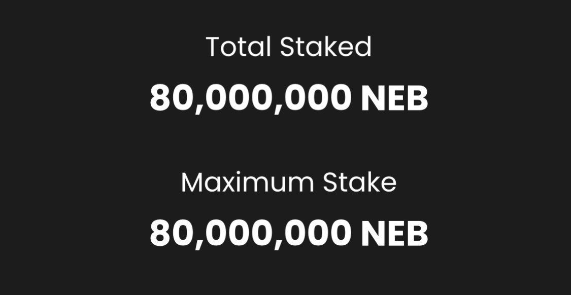Nebula contributors have filled our latest vault with 10h to spare in the staking window. This is the largest amount staked in a single vault so far. Only up from here.