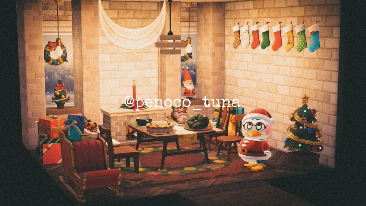penoco_tuna's tweet photo. すんごく今更ですが、
クリスマスレイアウト🎅

のりまきってめっちゃサンタさんに似合ってますよね🤣

#あつ森 
#あつまれどうぶつ森 
#ACNH 
#AnimalCrossing 
#ハピパラ 
#ハッピーホームパラダイス 
#あつ森写真部 https://t.co/pwT082CF3M