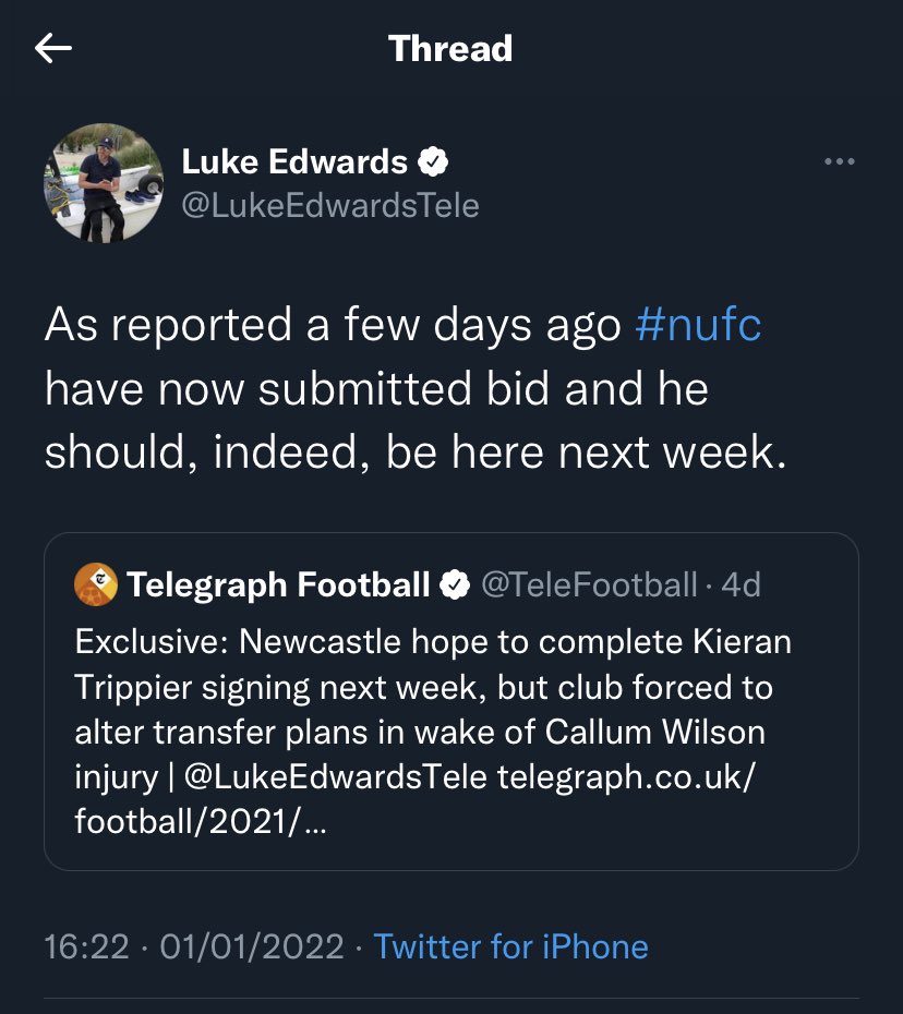 venomtweets's tweet photo. @LukeEdwardsTele Looks like you tweeted about the actual bid being made a few hours after Pete.  You owe him an apology. https://t.co/teP6k91tk4