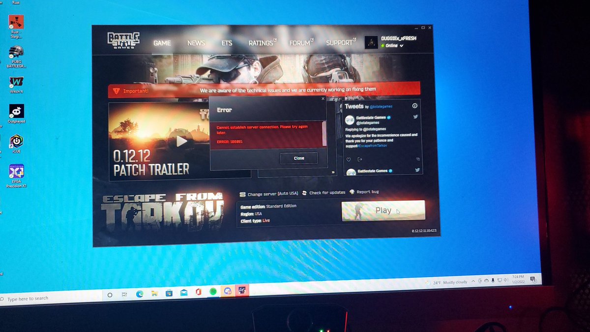 PHATDALTON's tweet photo. @Smitchy_the_Kid Might aswell give up man just finished  a scam run with my group and got black screened to this https://t.co/LPCOj6BPyG