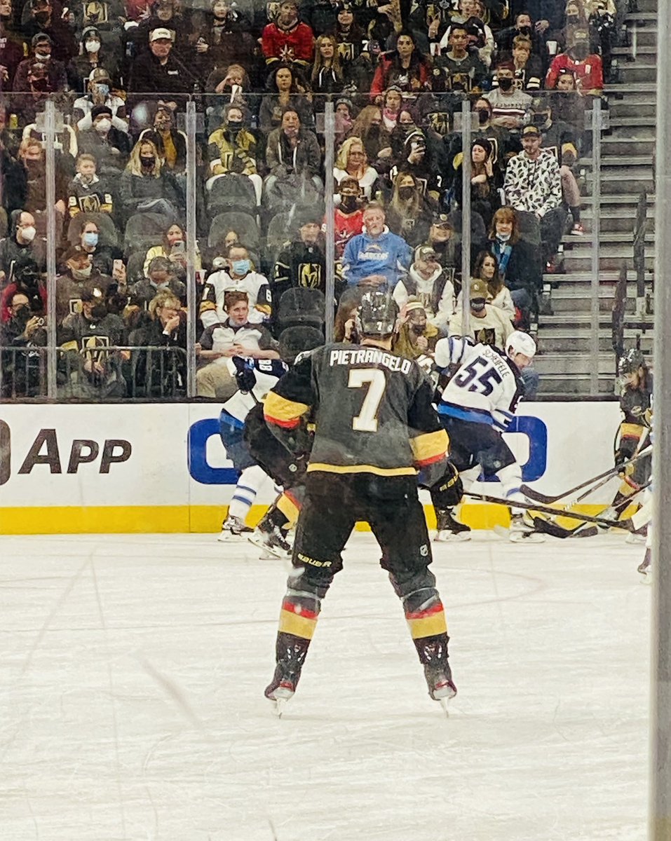 Team_Sara1's tweet photo. We still bleed blue #stlblues  but when in Vegas (and they aren’t playing the Blues 😋), we support #7! @alexpetro27 https://t.co/NHq0wiQ2zq
