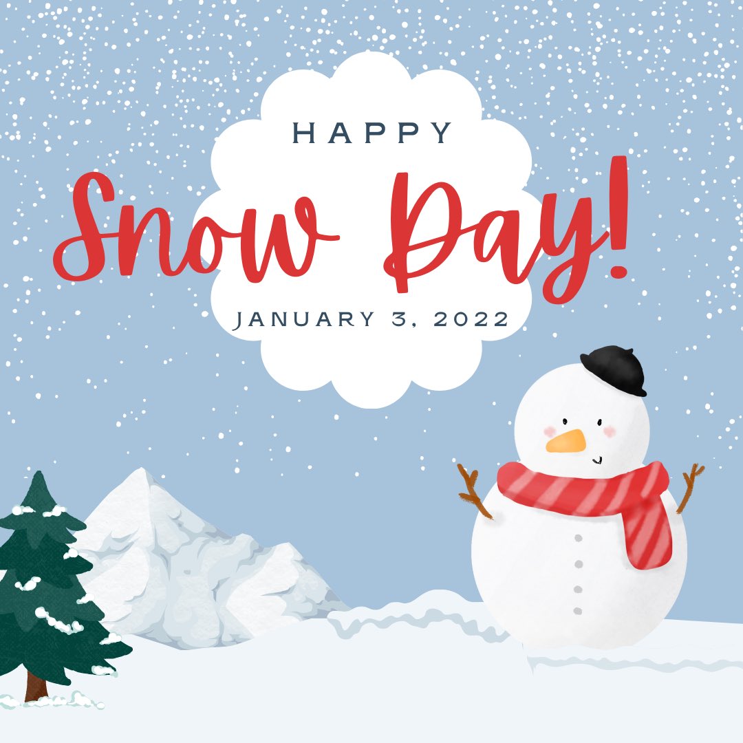 Caravel Academy will be closed tomorrow, January 3, 2022!  Teachers will update lesson plans and homework on Renweb by 12pm.  All Middle and Upper school students should review Renweb after that time for any changes.  #caravelacademy #caravelfamily #snowday
