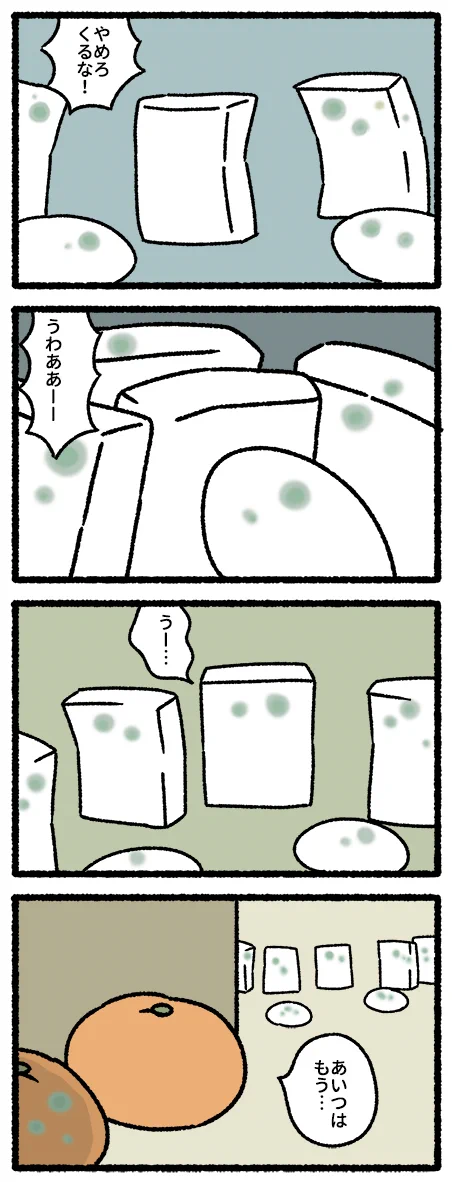 この時期に気になってしまう…もちとミカンのカビ4コマ！