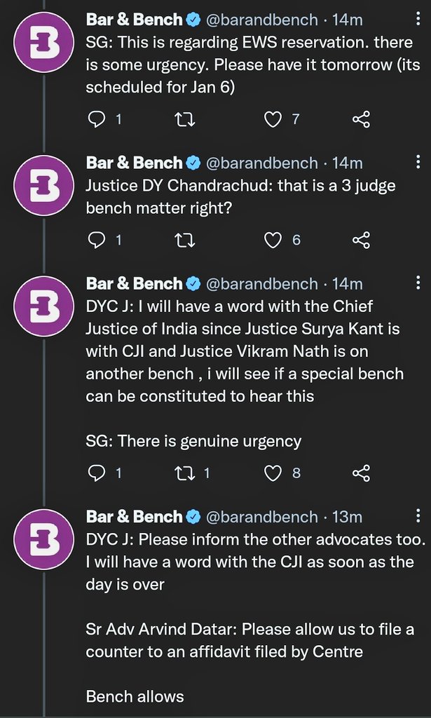 dentodontics's tweet photo. Supreme Court Likely to hear on #EWS By Tomorrow SG said in court today to Justice DY CHANDRACHUD 
Justice DYC Said will try to form a special bench so hearing can be done tomorrow
@barandbench @LiveLawIndia
@ANI @MirrorNow
@FordaIndia @FAIMA_INDIA_ @hemantrajora_ @IMAIndiaOrg https://t.co/llP2wZBBy5