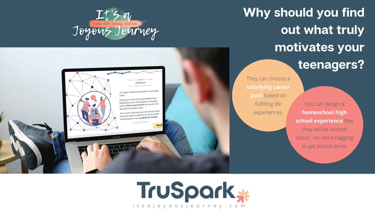#TruSpark is a story-based #motivation assessment scale helping teenagers understand their core motivations and leading them into purposeful #careerexploration. #itsajoyousjourney #motivationtest #coremotivations itsajoyousjourney.com/core-motivatio…
