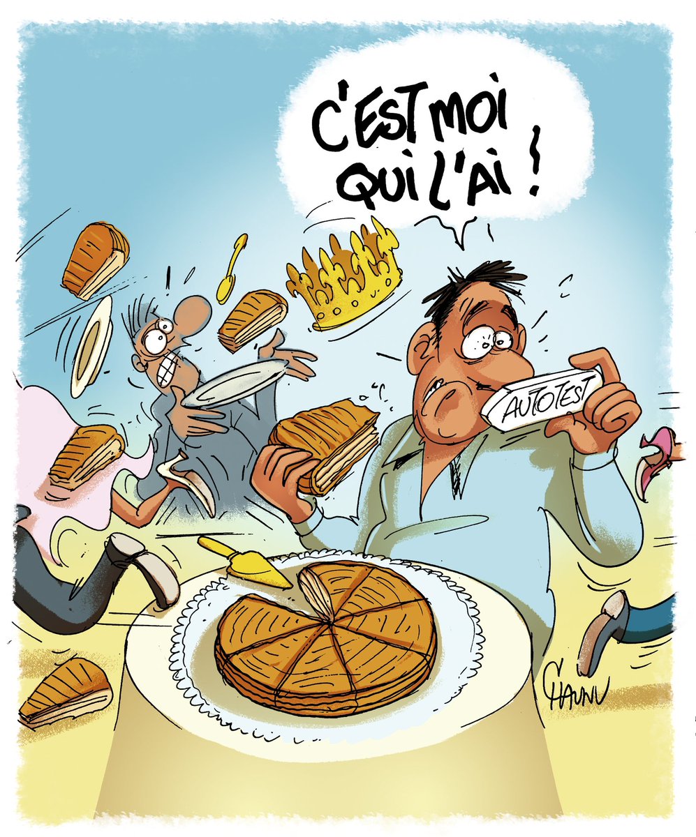 EmmanuelChaunu's tweet photo. Mon dessin dans @ouestfrance aujourd’hui #epiphanie #galettedesrois #actu #covid_19 #dessindepresse https://t.co/SC3pmZurov