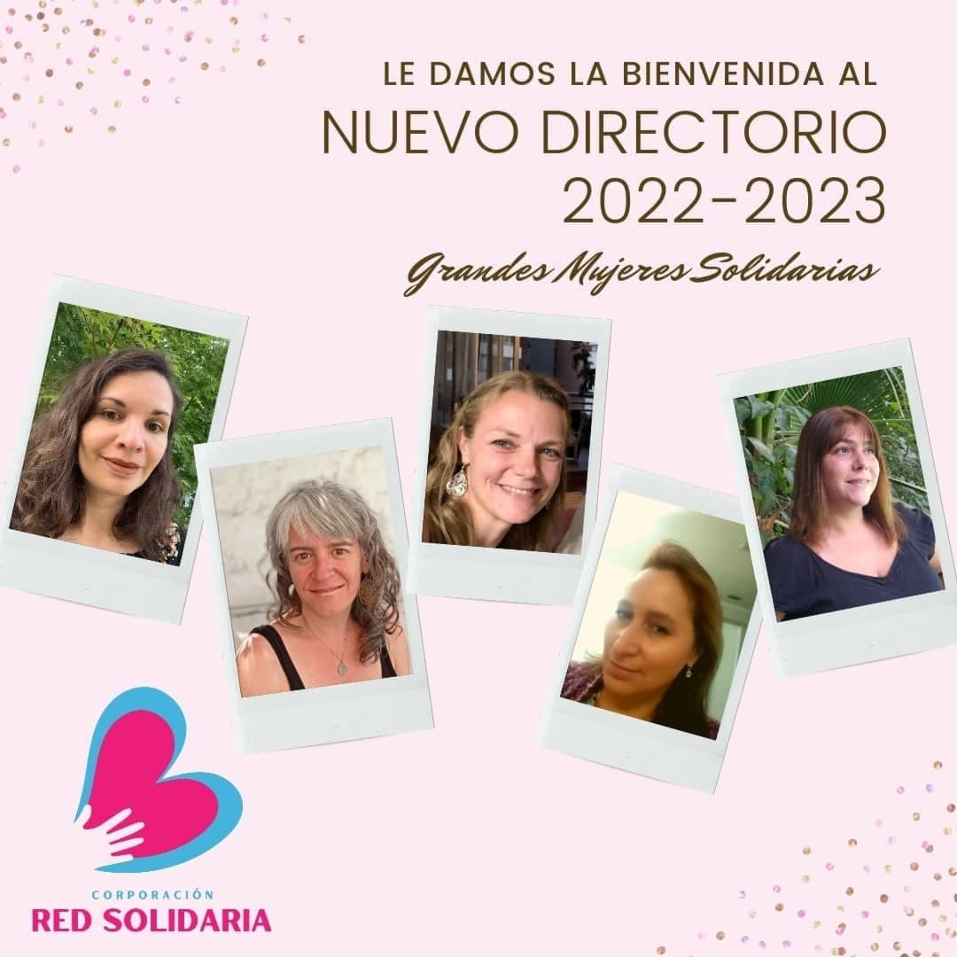 Les presentamos al nuevo directorio 2022-2023, ellas son:
Elizabeth Lagos - Presidenta
Isabel Barruel - Secretaria
Michelle Danzinger - Tesorera
Ruth Paredes - Directora
Carola Visscher - Directora
Los mejores deseos para el nuevo equipo directivo de nuestra organización. 🙌💖