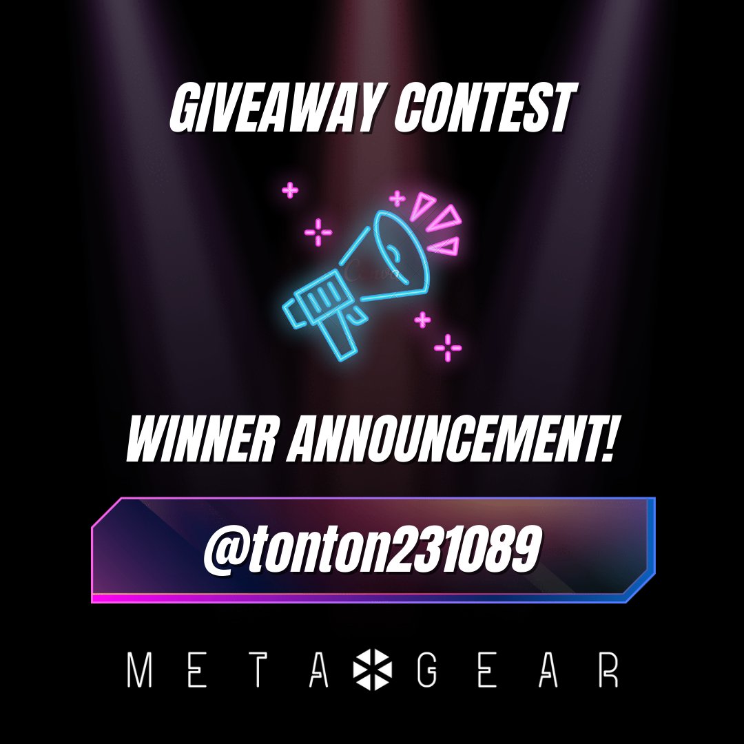 🏆Winner Announcement time! 🏆
🎉Congrats to <a href="/tonton231089/">Chaska</a> on IG, winning our t-shirt giveaway 
A Meta Gear branded T is on its way to you. Thanks for being an early fan! 

Follow for more giveaways and promos! >> metagear.gg
 
#nft #NFTs #NFTCommunity