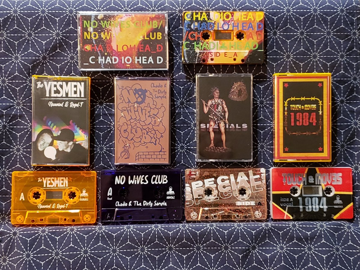 HandSoloRecords's tweet photo. I was hoping to release more this year but the wait for vinyl pushed a few releases into 2022. Still, I got some damn fine albums released on cassette this year.
#cassettes #tapes #tapehead #cassettelife #nevamind #royalt #theyesmen #chadio #thedirtysample #touch182 #djmoves https://t.co/jp4gwJoaW7