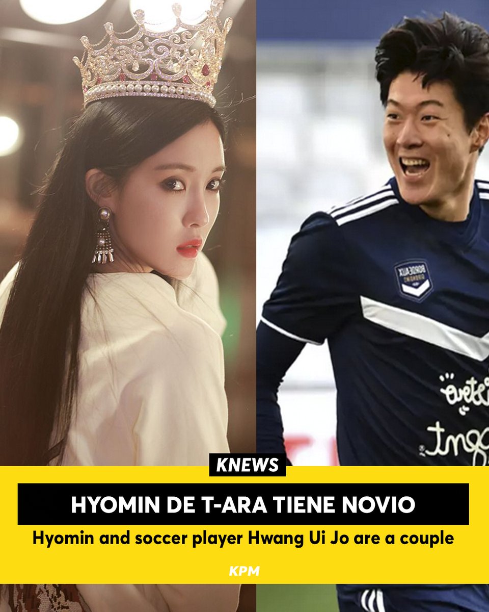 dabluonline's tweet photo. La primera pareja del 2022 es revelada 😲 #Hyomin del grupo #TARA se encuentra en una relación con el jugador de fútbol #HwangUiJo 😲💙🤭 #KPM

https://t.co/zWxLaPxmta https://t.co/EU3WW9AmIT