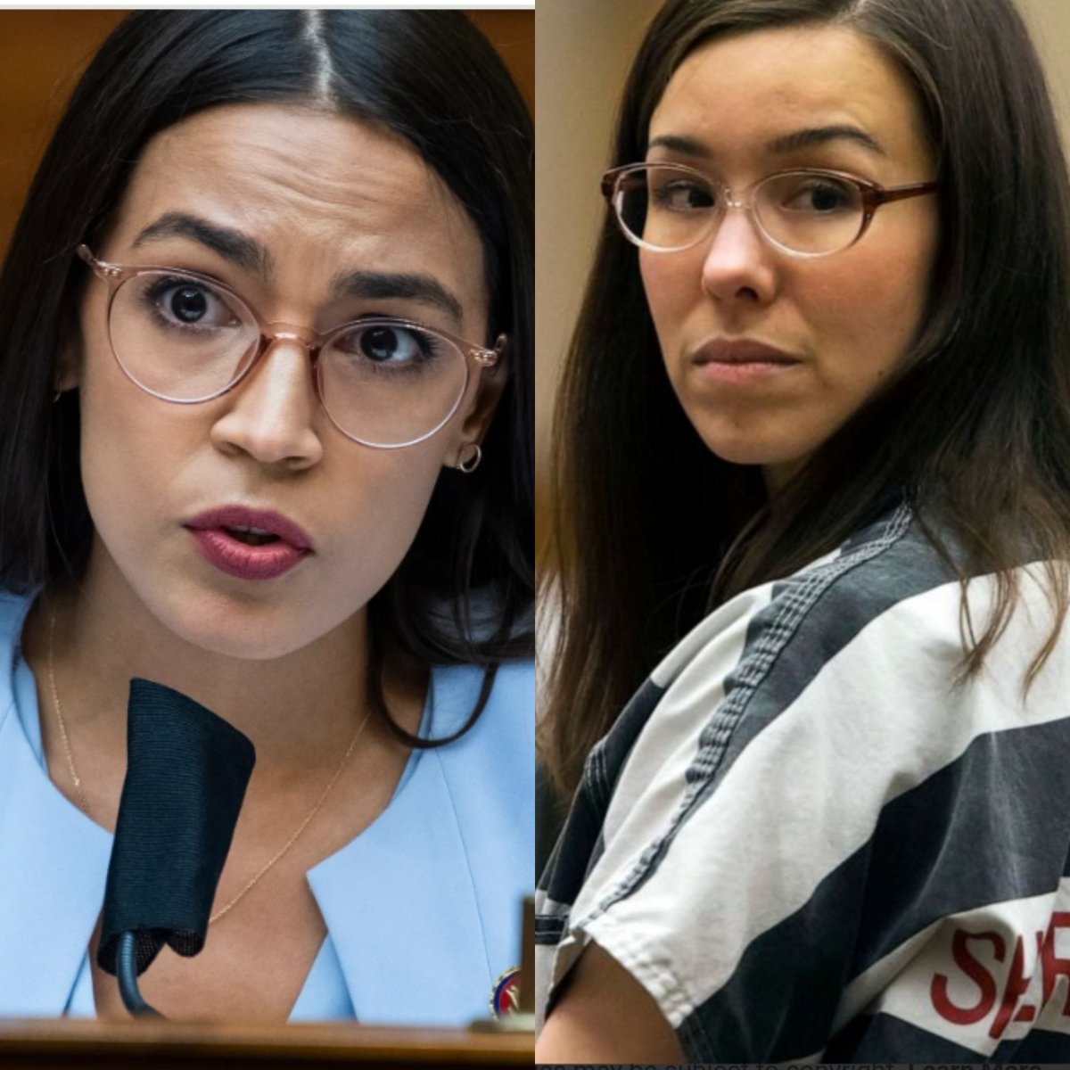 Daisy45409645's tweet photo. But seriously has anyone ever seen #AOC and #JodiArias in the same room at the same time? https://t.co/EaMfoRWY1T