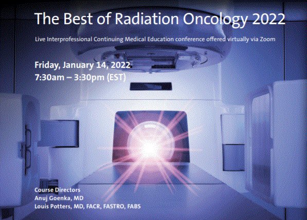 2 weeks away from #BORO 2022, Northwell's annual interactive webinar reviewing the best of RadOnc - important developments and future directions!

Register here: ccevent.site/2022-01-14-ro/…   CME/SAM/ASRT/MDCB/CAMPEP credits available.