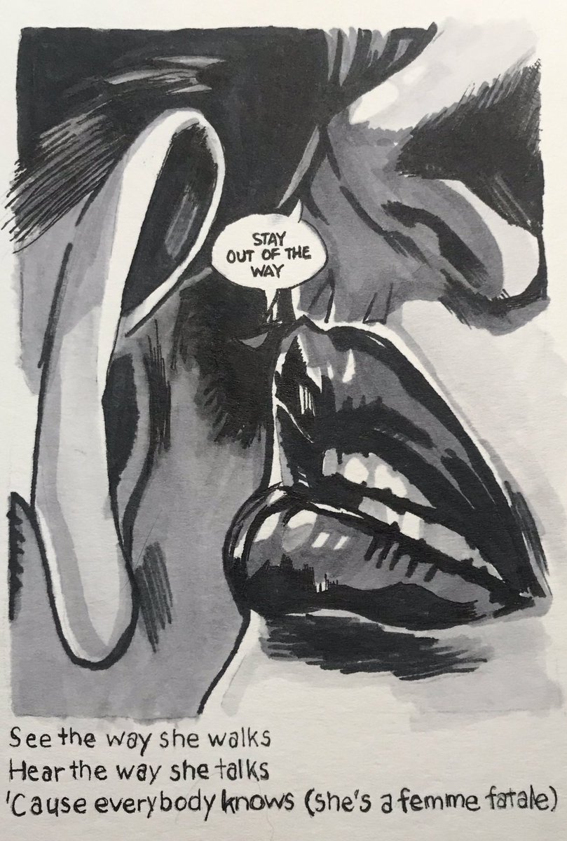 leohayden's tweet photo. I like that later on the page in the comic Iron Man says “She better not have drugged me again!”
#CharacterPlusLyric #IronMan #BlackWidow #FemmeFatale #sketchbook #drawingoftheday https://t.co/TCHKk8ej9t