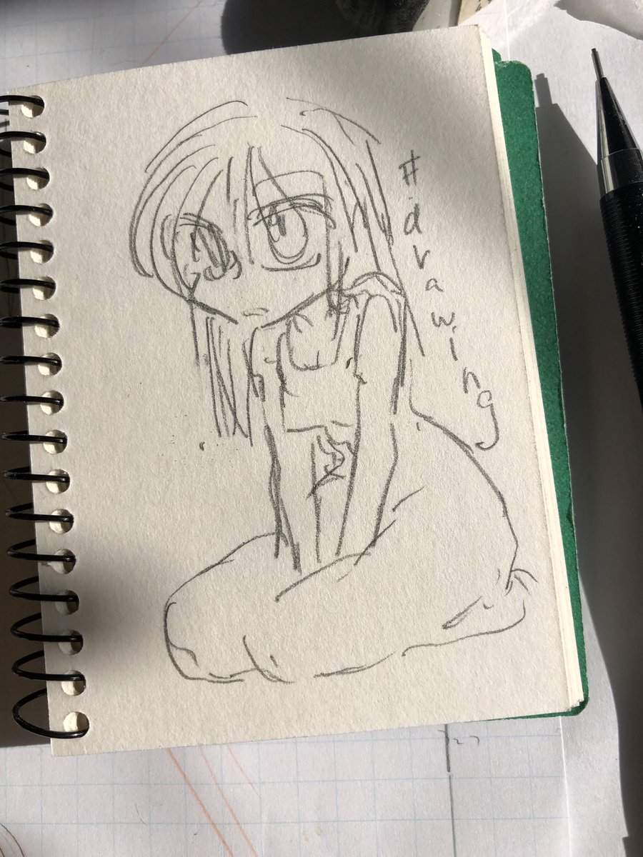 作業絵と落書き。そろそろご飯 