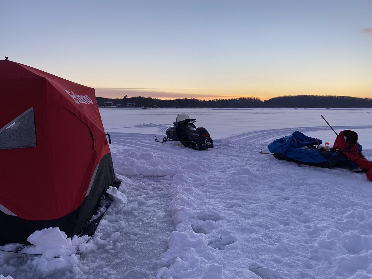 Ice fishing was better today. Warmed up to almost zero with the sun out all day. 

Not enough to have a fish fry but the twins loved it. They were outside in the 10 to 20 below zero weather all weekend digging forts, tubing, snowmobiling, fishing. They are true Minnesota boys. https://t.co/wpMbKKsPee