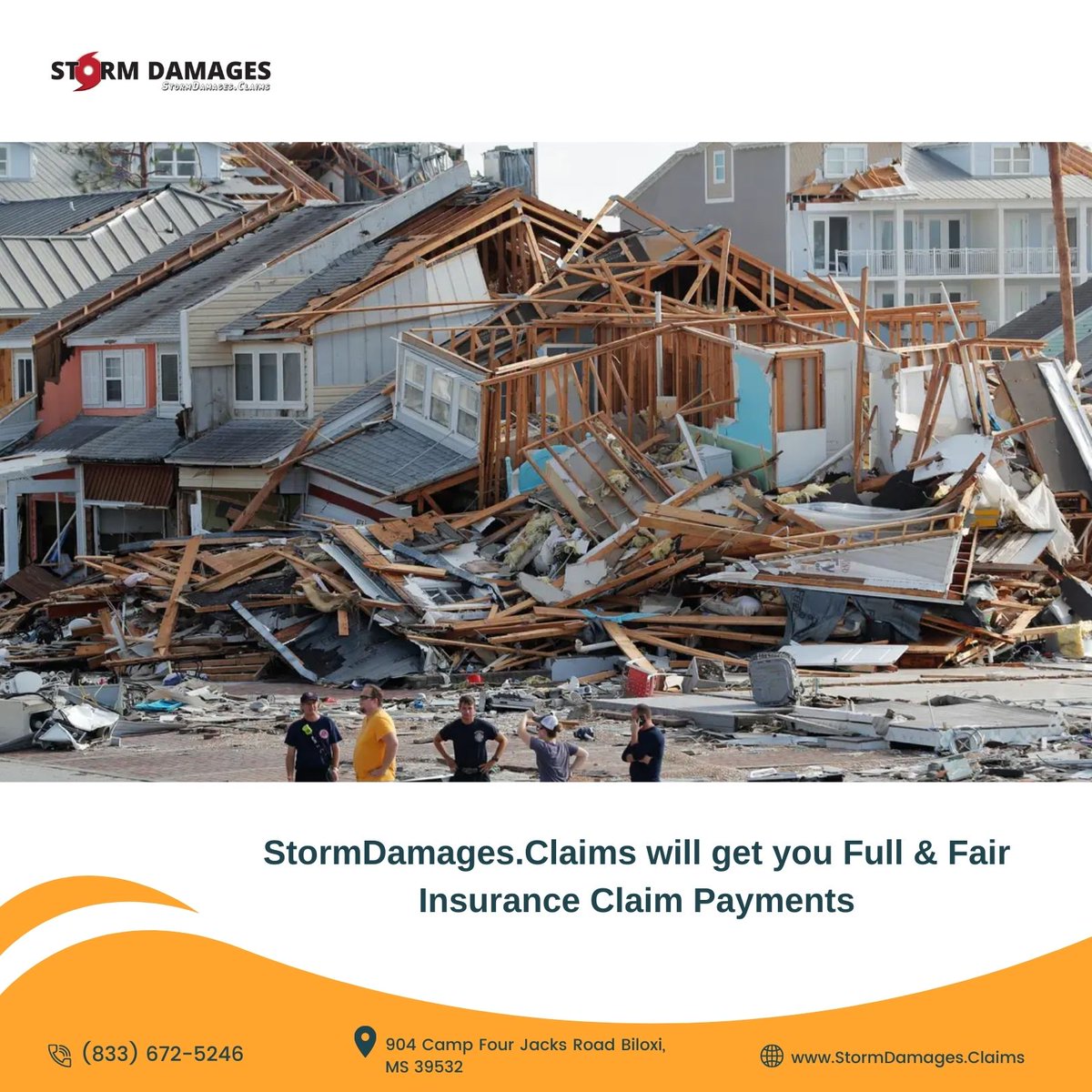 StormDamages.Claims will get you Full & Fair Insurance Claim Payments #stormdamages #tornadoes #floods #hurricanes #InsuranceCompany #commercialinsurance #insuranceloss #securetheproperty #lawyer #insurance #Insuranceclaims #FireDamage #FloodDamage #WaterDamage