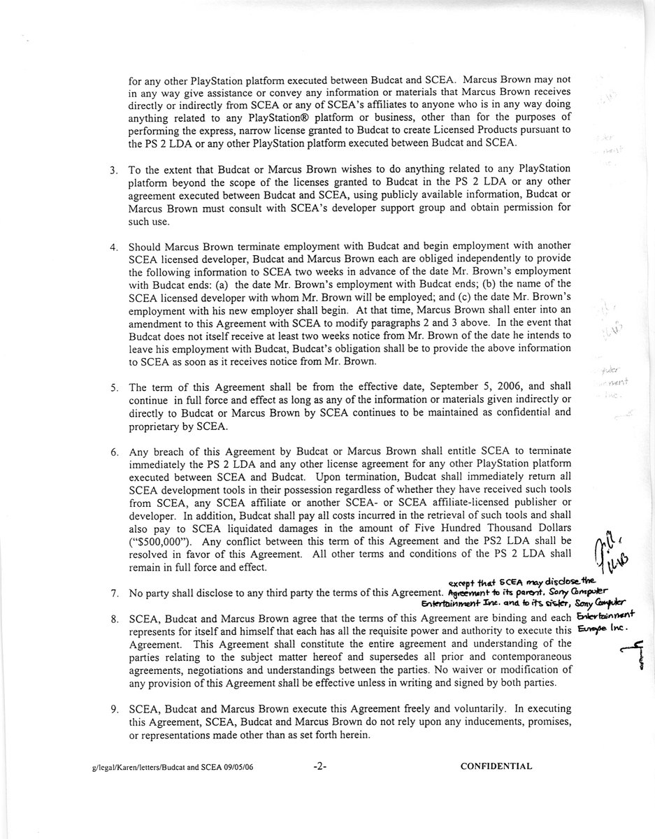 mrbrodev's tweet photo. 1/6 WITNESSETH! A thread with history of how Sony had treated us "hackers" in the past. Sony attempted to drive me out of games for years for legally opening the PS2 and PSP. This "agreement" went down before the George Hotz lawsuit on PS3. I'll add the background in the thread https://t.co/VZnqlyReEV