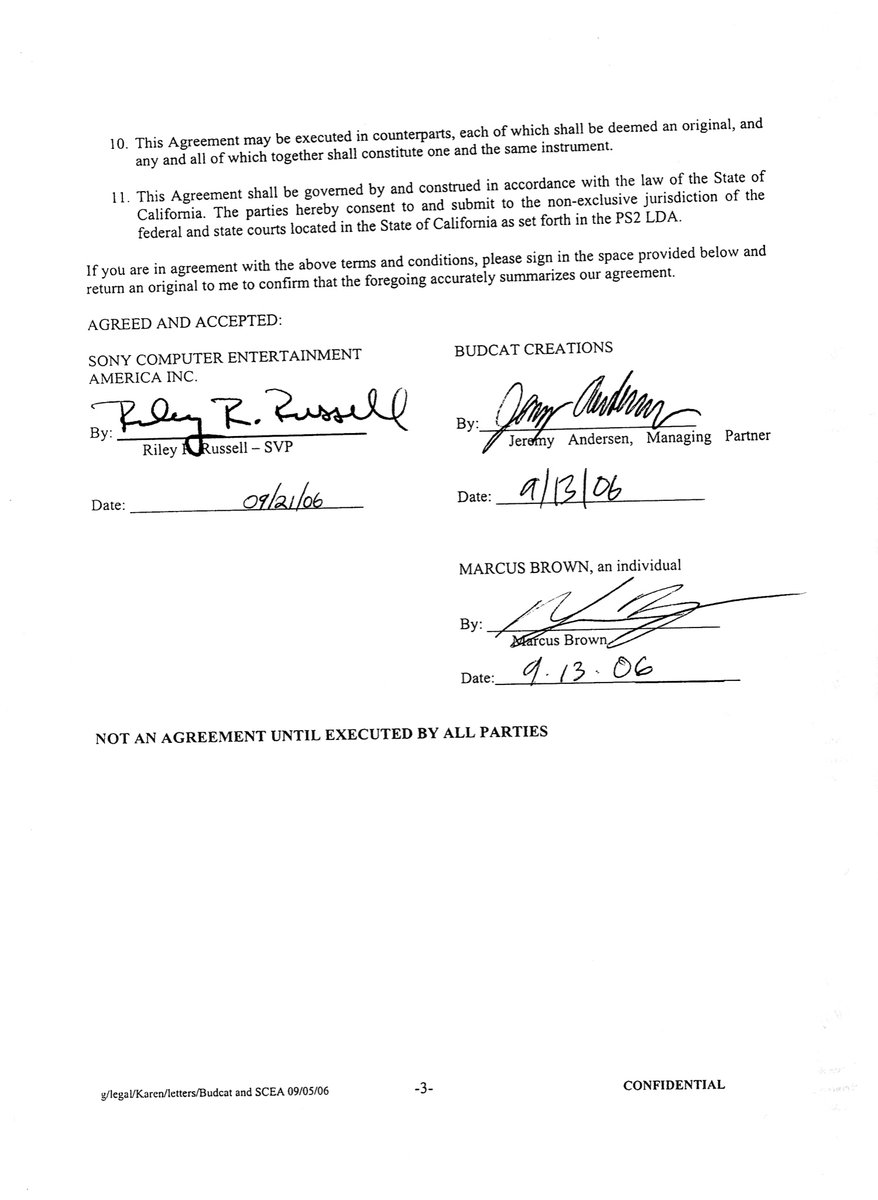 mrbrodev's tweet photo. 1/6 WITNESSETH! A thread with history of how Sony had treated us "hackers" in the past. Sony attempted to drive me out of games for years for legally opening the PS2 and PSP. This "agreement" went down before the George Hotz lawsuit on PS3. I'll add the background in the thread https://t.co/VZnqlyReEV