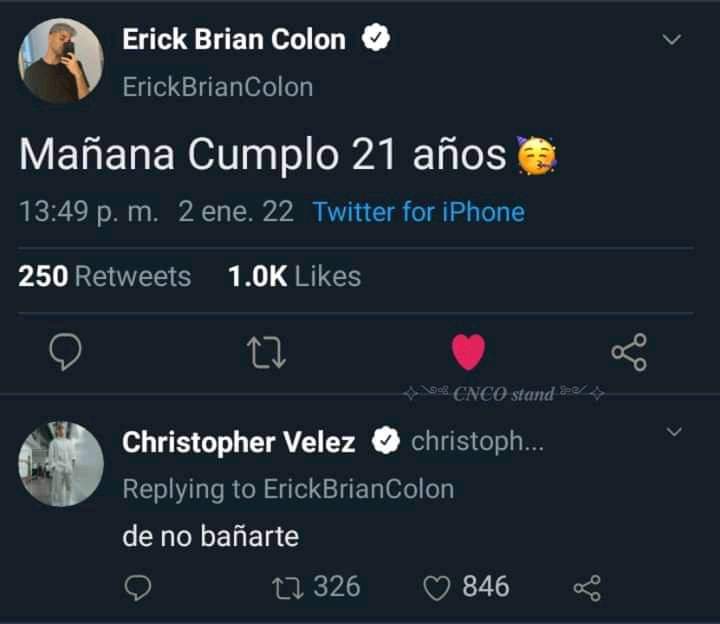 Karol71855207's tweet photo. JAJAJAJAJAJA , de no bañarte 😂

 NO TE PASES CHRIS 😅🤣🤣🤣😂

Erick Brian Colón Christopher Vélez 

#erickcnco #CNCO #CNCOwners #cncomusic #Christopher https://t.co/tdZds3pumE