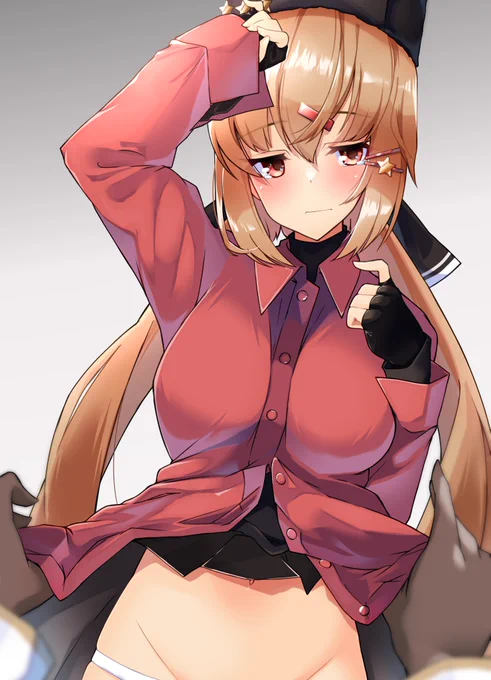 同志にスカートを捲られる同志タシュケント
#艦これ (Skeb) 