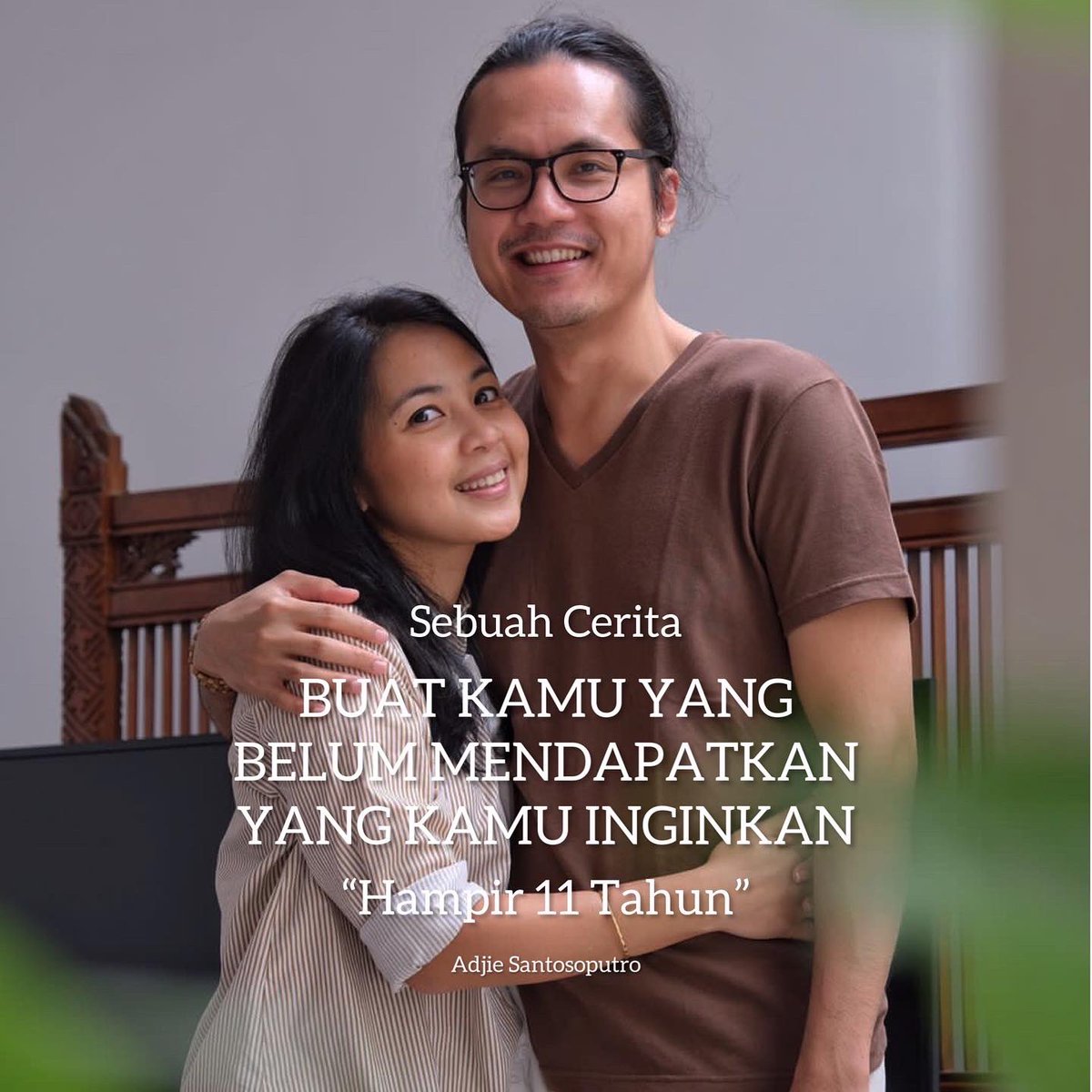 AdjieSanPutro's tweet photo. “Apalagi perempuan, sempurnanya tu kalau udah jadi istri &amp; jadi ibu…”

Bentar, kalau udah nyangkut istri saya sebagai perempuan… Bisa diem dulu. Gini lho…

Sebuah cerita buat kamu yang belum mendapatkan yang kamu inginkan: “Hampir 11 tahun”.

Utas 1/9 https://t.co/QQqN5uRGRL