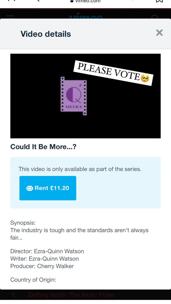 qqstudios's tweet image. vimeo.com/ondemand/londo…

Amazing news! Our film “Could It Be More…?” has been nominated for an award at the London Liftoff Film Festival! If you happen to have £11 to support indie filmmaking then please follow the link above💕
Thank you so much everyone!⭐️