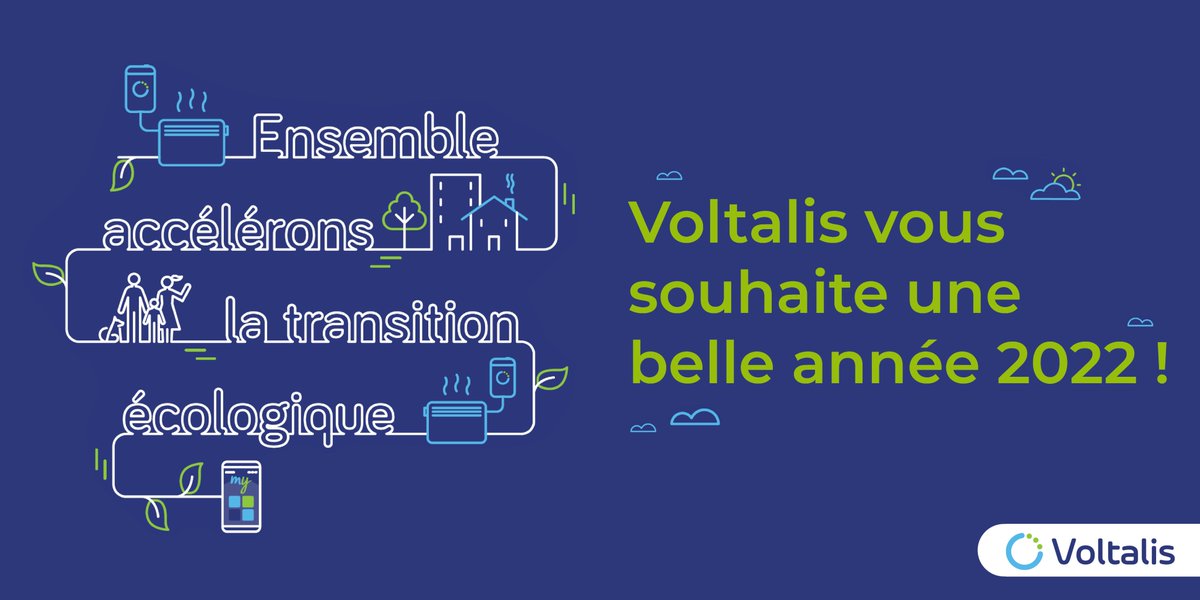 Voltalis's tweet photo. Toute l'équipe @Voltalis vous présente ses meilleurs vœux pour cette nouvelle année !
Après une année 2021 riche en projets variés en France comme à l’international, nous sommes dans les starting-blocks pour accélérer la #transitionécologique en 2022. https://t.co/J0r7BHdnwV