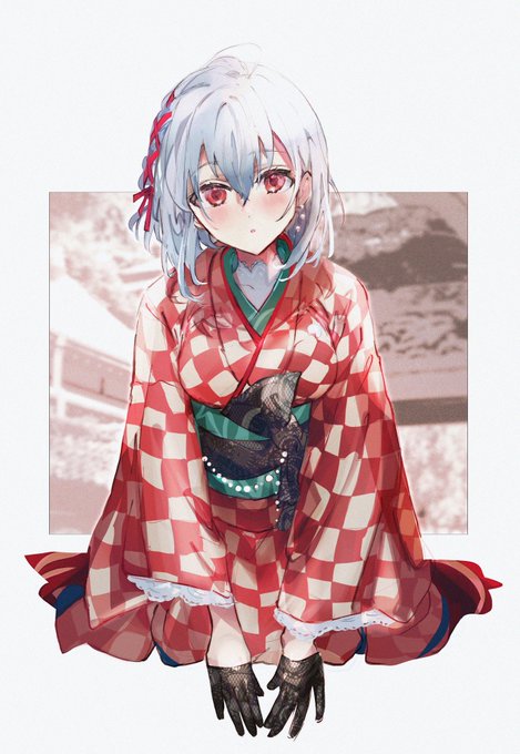「checkered sash japanese clothes」 illustration images(Latest)