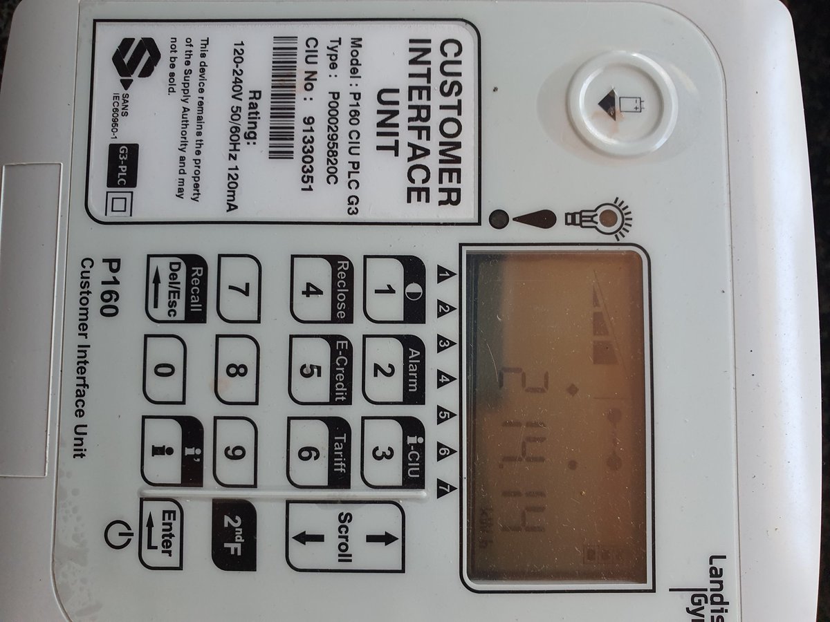 SalvaTizzone's tweet photo. @CityPowerJhb Power out at my property since 09:30am. Seem to be problem with prepaid meter...searching but not pairing to main power box. PLEASE CAN WE SORT OUT THIS PREPAID METER AS THIS IS THE 3RD TIME THIS HAS HAPPENED TO ME https://t.co/4D0XCuAeTY