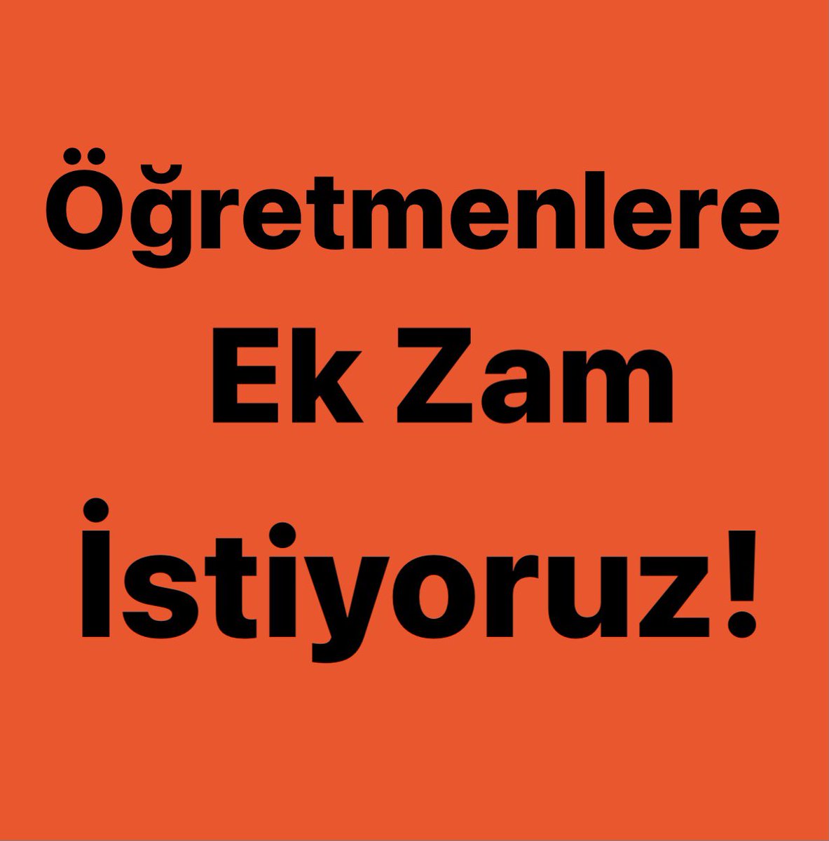 #ÖğretmenEkZamİstiyor
Tüm memurlara ek zam istiyoruz.
Hakkımız olanı istiyoruz.