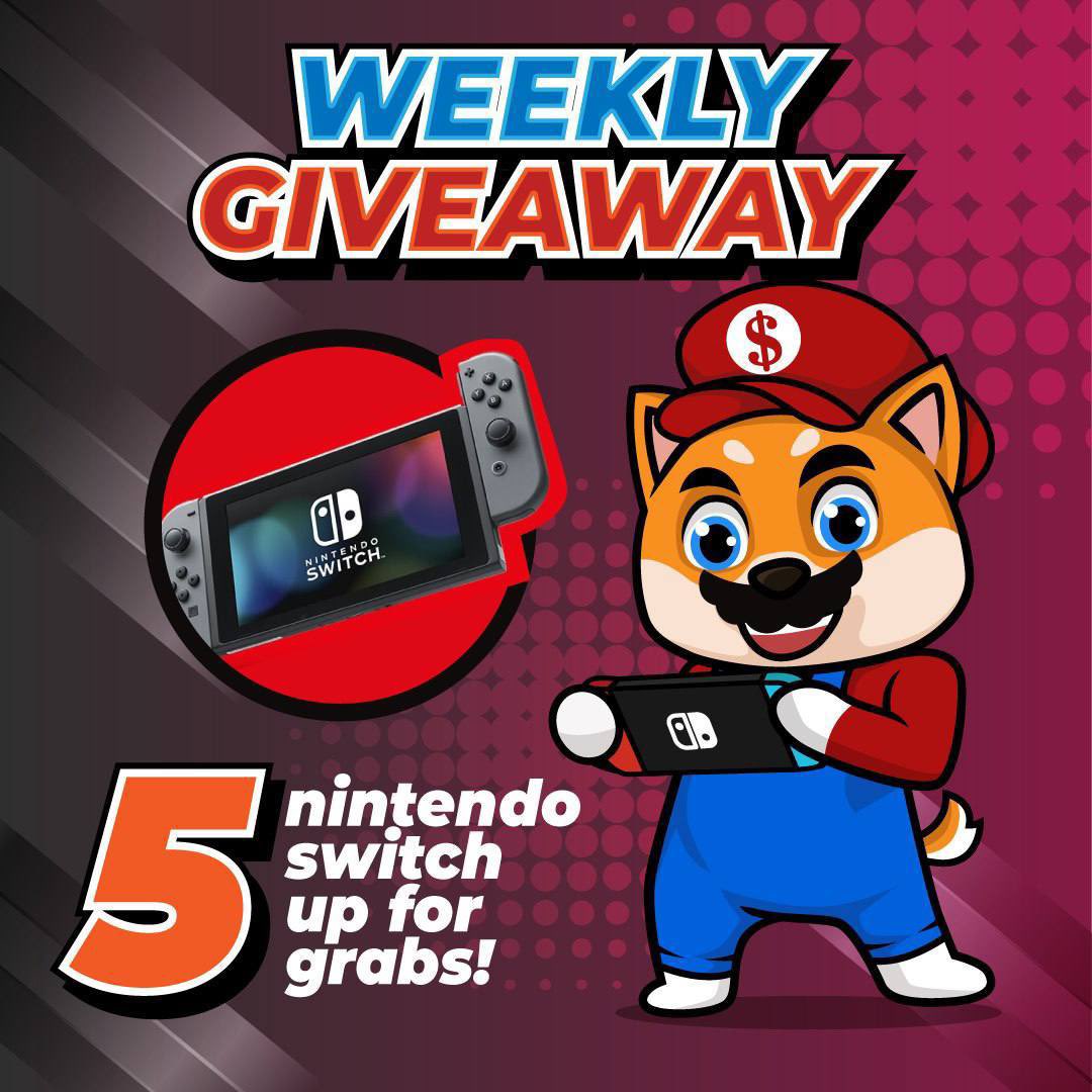 Nintendo switch giveaways will be announced today!!!😍😍😍

Are you one of the lucky hodlers???

Join our telegram channel to find out t.me/mariofloki 🔥

#mariofloki #mrfloki #100xgem