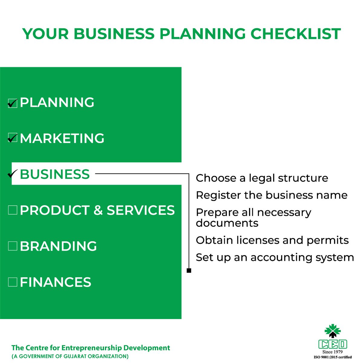 Thinking of starting your own business?
Here is a checklist to sort you out while setting up your business.

#entrepreneur #businesschecklist #skillindia #startupindia