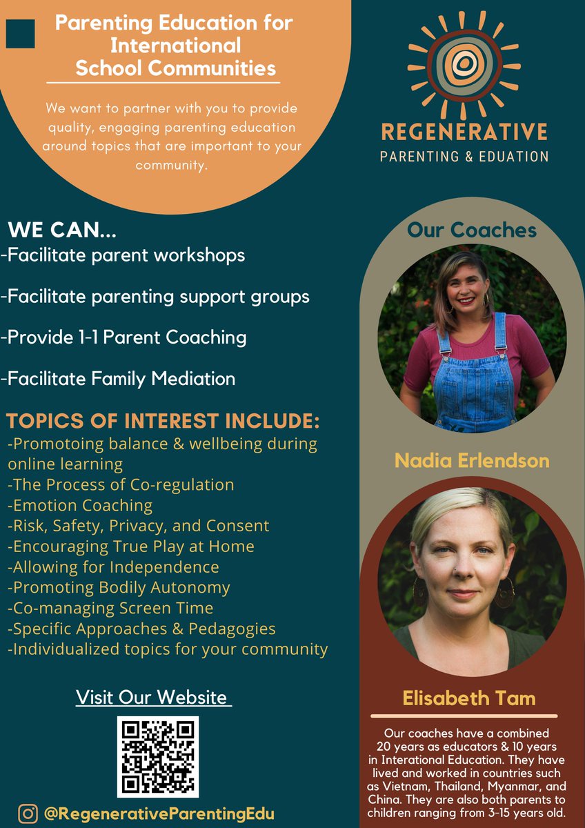 One of our goals for 2022 is to establish partnerships with Interational Schools to help contrbute to the ways in which they support their parent communities. #internationaleducation #internationalschools #intled #parenting regenerativeparentingedu.com