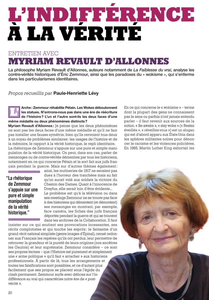VincentCespedes's tweet photo. Myriam Revault d’Allonnes, « L’indifférence à la #vérité »
#philosophie #postverite #lemondeestflou #deepcurse https://t.co/qtz9vTOLfp
