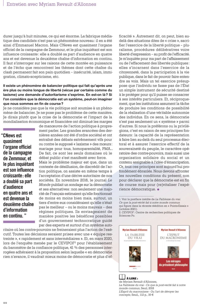 VincentCespedes's tweet photo. Myriam Revault d’Allonnes, « L’indifférence à la #vérité »
#philosophie #postverite #lemondeestflou #deepcurse https://t.co/qtz9vTOLfp