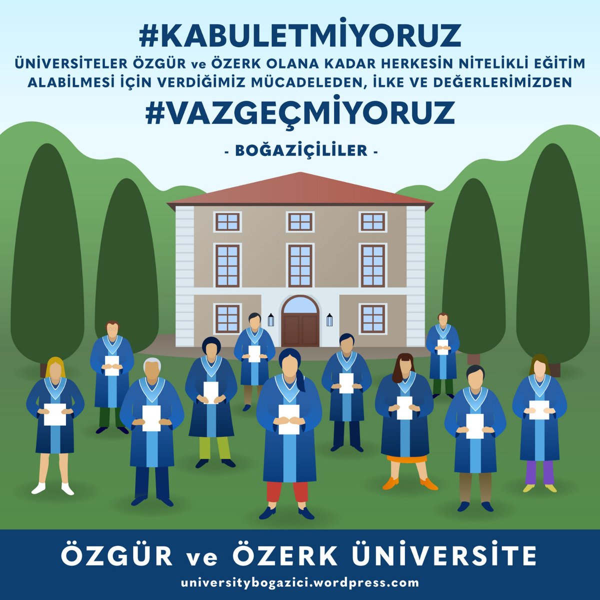 #Boğazici1YıldırDireniyor 
#KabulEtmiyoruzVazgecmiyoruz #BoğaziciDireniyor