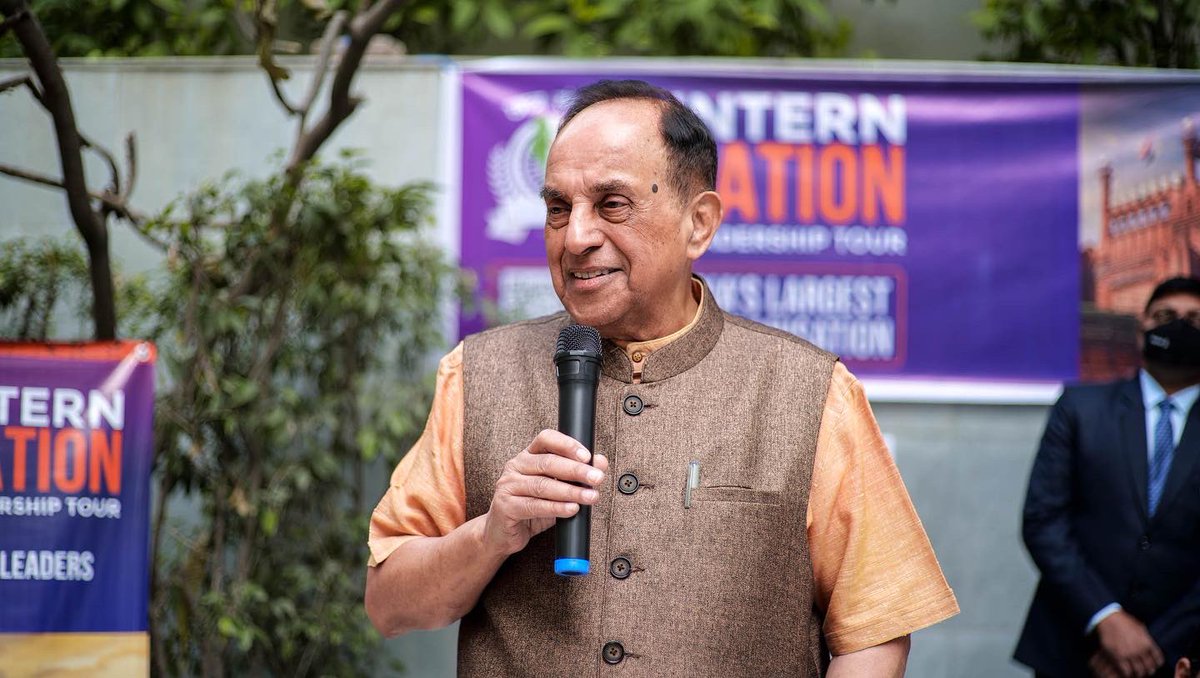 CsindiaOfficial's tweet photo. Glimpse from our 1st interaction of InternNation Leadership Tour with Shri @Swamy39 on the Role of Youth in Indian Democracy &amp; Understanding the functioning of Lok Sabha &amp; Rajya Sabha 

Powered by @ParulUniversity 

#chhatrasansad #inlt22 https://t.co/r5bD3PjKXw
