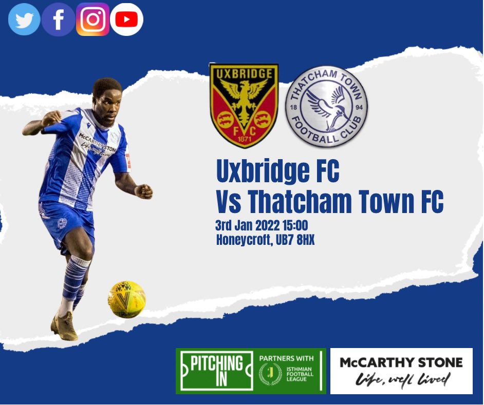 ⚽️⚽️Match Day⚽️⚽️

🆚 <a href="/uxfc_redarmy/">Uxbridge Football Club</a> 
🏆 <a href="/FWPIsthmnOneSC/">FWP Isthmian South Central</a> 
⏰ 15:00
📍Honeycroft UB7 8HX