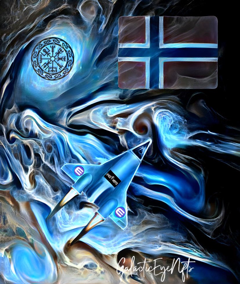 GalacticEyeNfts's tweet photo. Hey Friends and #NFTCommunity 
I have a Special $ENJ Backed #NFT Drop.
Limited Edition 4/4 from 10$JENJ 
“The Viking SpaceMisfit” 
A Special Piece dedicated to Our Favourite Viking Friend 😉
On Sale Now 👉🏼 https://t.co/lQzSkQHzRP @enjin @efinityio @SpaceMisfits #enjin #enfinity https://t.co/FJhq1PLz0K
