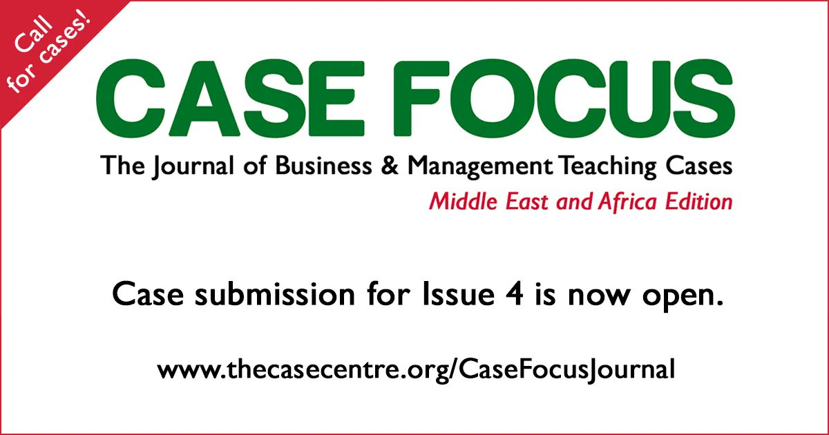 TheCaseCentre's tweet photo. ๐จ SUBMISSIONS OPEN ๐จ
Have you written a case with a focus on management and business situations in the Middle East and Africa (MEA) region? ๐
You can now submit your case for #CaseFocus 4โฃ!
#casewriting #casediversity #casesupport
โ https://t.co/W3A3Xpgksm